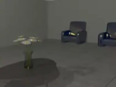 Small living room Low-poly 3D model