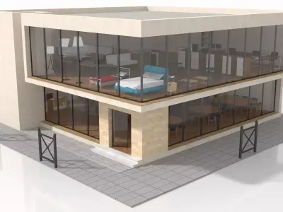 Furniture Store Low-poly 3D model