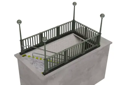 Subway Entrance V1 Low-poly 3D model