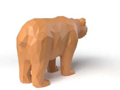 Bear Low Poligonal Low-poly 3D model