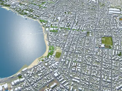 Gelendzhik Russia Low-poly 3D model