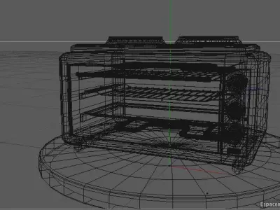 cooker toaster oven 3D model