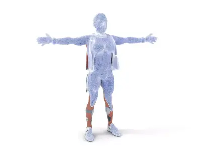 Cyberpunk Tattooed Character model pack Low-poly 3D model