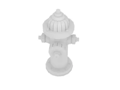Hydrant fire Low-poly 3D model