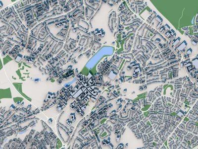 Lichfield City England 3D model