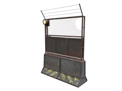 Concrete RoadBlock Barrier Barricade 3D model 18