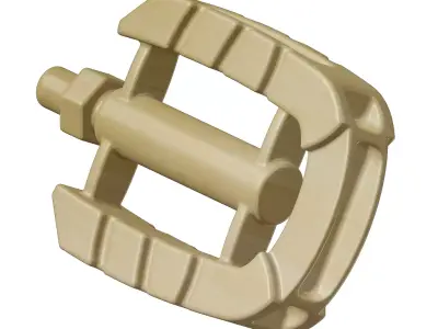 Wooden Sports Bike Pedal 3D model