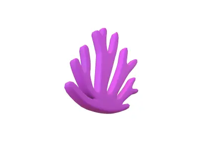 Cartoon Coral v1 007 Low-poly 3D model