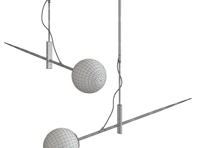 Hasta Brass Hanging Lamp 138 Low-poly 3D model