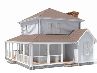 Family house Low-poly 3D model buy