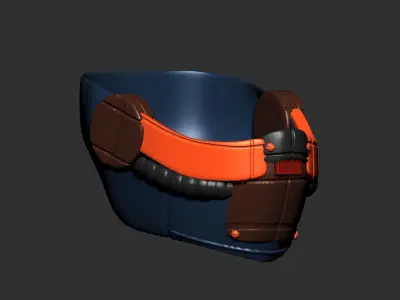 gas mask helmet scifi high poly sculpt  ver4  3d printable  3D model