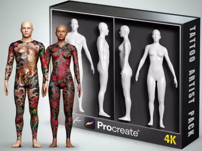 Tattoo Artist Body Pack 3D model