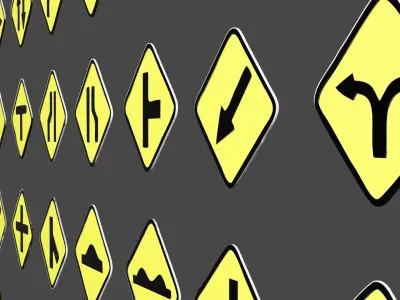 Road Sign Colloection  3D model