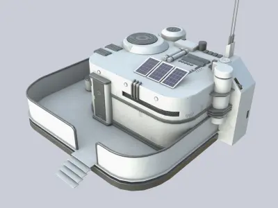 Scifi house Low-poly 3D model buy