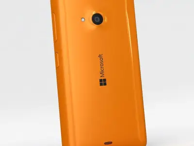 Microsoft Lumia 535 and Dual SIM Orange Low-poly 3D model
