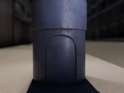 NYC - Old Style Domestic Bin - High Poly 3D model