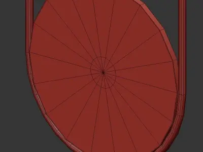 J DISC four circular pendant lights hanging 3D model