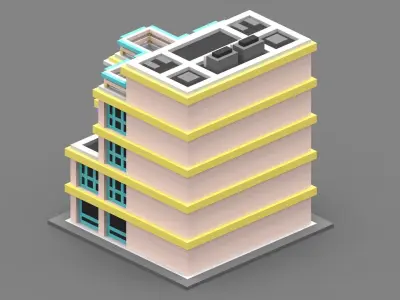 House Voxel - 8 Low-poly 3D model