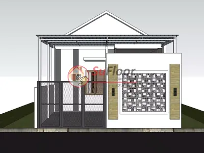 House 6x12m code 613 - Sketchup 3D model 3D model 3D model