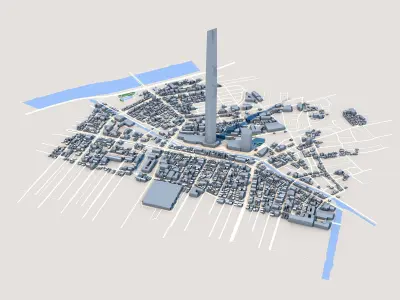 Tokyo Skytree Roppongi Hills Mori Tower 3D model