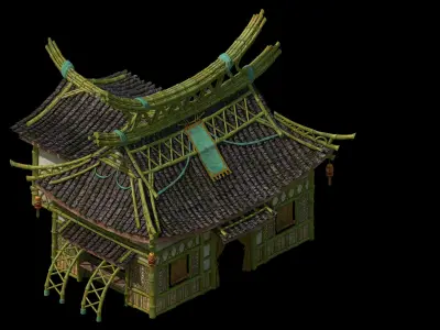 Game Architecture - He Shan Road House 3D model