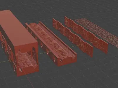 Sci-fi corritor creator kit 3D model