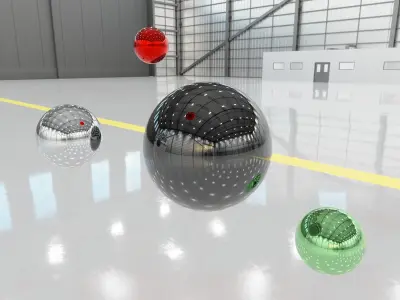 HDRI - Airplane Hangar Interior 11 - 8192x4096 Texture