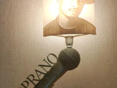 Lampe soprano pied et litophane e14 3D print model