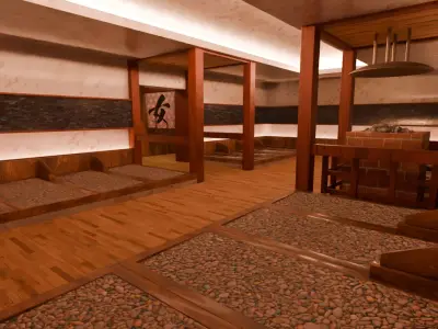 Rock Bath Room 3D model