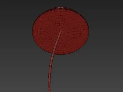 Hanging modern chandelier with four arms 3D model