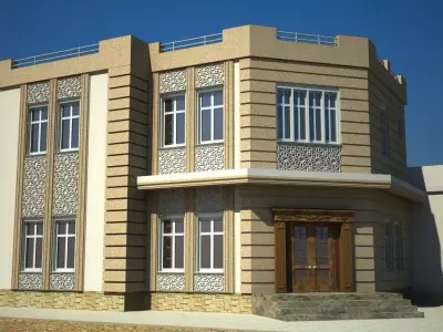 Traditional Villa A137  3D Renders Only Free 3D model