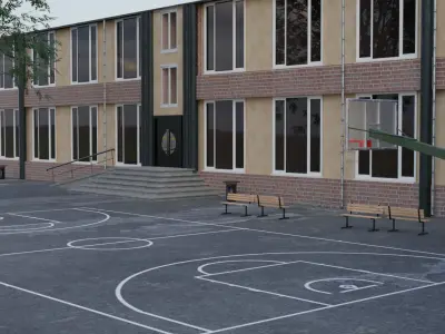 School yard 3D model