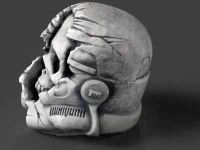 Star Wars Stormtrooper Skull Hybrid - Detailed 3D Model 3D print model