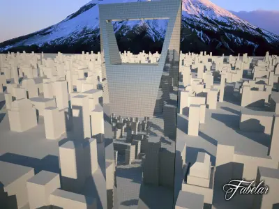 Buildin 28 Shangai WFC Low-poly 3D model