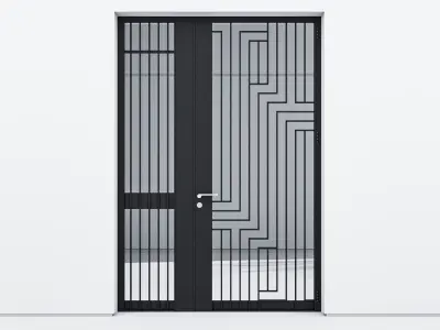 Aluminium door 292 3D model