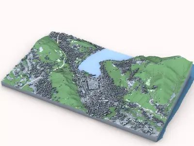Cityscape Como Italy 3D model