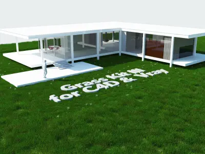 Grass Kit III for C4D and Vray 3 3D model