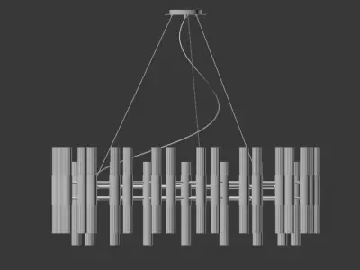 Waterfall Round Suspension Chandelier luxxu 3D model