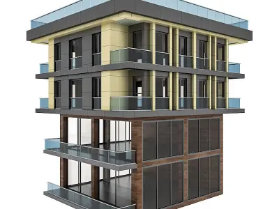 Building modern apartment 3D model