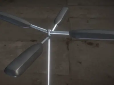 Street-Light 11 Pole-2 Version-6 Low-poly 3D model