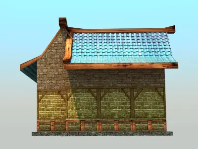 Village house - Low poly Low-poly 3D model