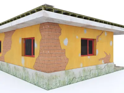 ABANDONED-OLD HOUSE Low-poly 3D model