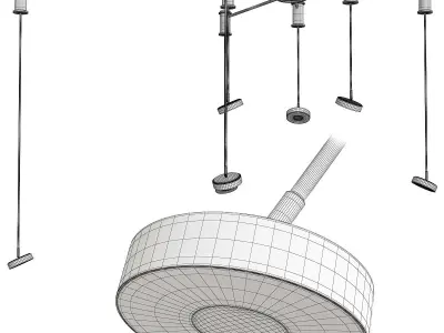 STRAIN savoy ceiling light Low-poly 3D model