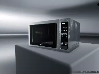 Microwave Low-poly 3D model