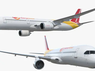  Widebody Passenger Jet Aircraft Simplified 