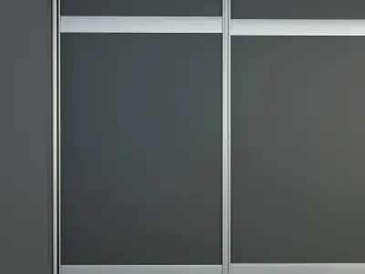 Sliding door  Partition Case-compartment  5 3D model