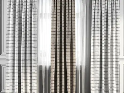 Curtain Set 158 3D model