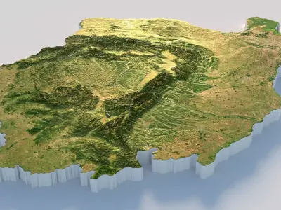 Romania Terrain Country 3D model