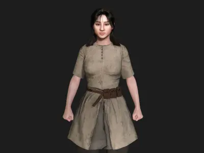 AAA 3D REALISTIC CHARACTER - TEENAGER GIRL JAPANESE ASIAN KOREAN Low-poly 3D model