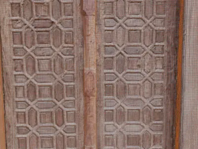 Door antique Low-poly 3D model